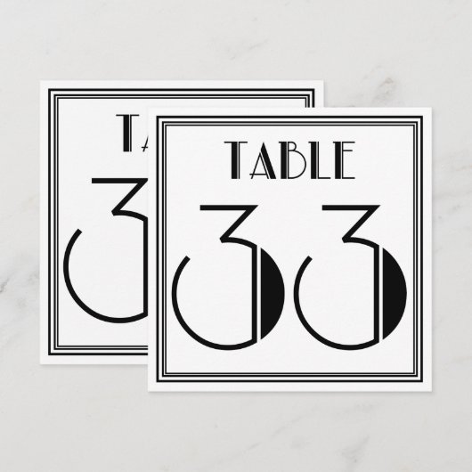 Art Deco Tafelnummer 33 (Voorkant / Achterkant)