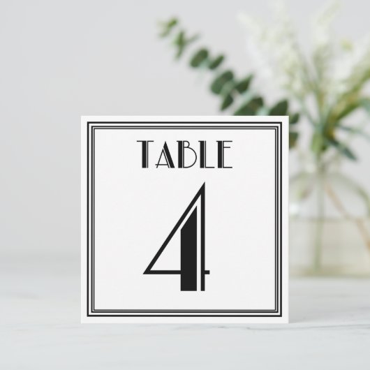 Art Deco Tafelnummer 4 (Staand voorkant)