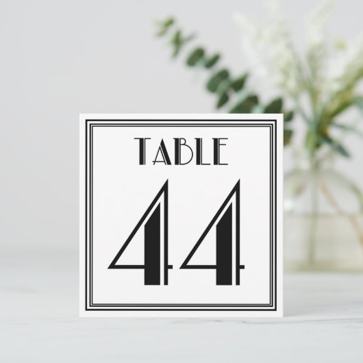 Art Deco Tafelnummer 44 (Staand voorkant)