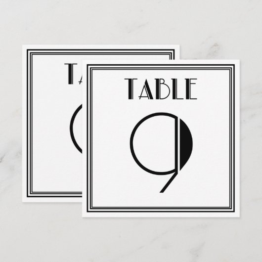 Art Deco Tafelnummer 9 (Voorkant / Achterkant)