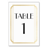 Art Deco Tafelnummer Goud & Wit Trouwen (Achterkant)