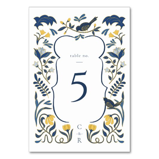  Art Deco Tafelnummer Kaart (Voorkant)