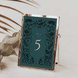 Art Deco Tafelnummer Kaart<br><div class="desc">Deze art deco Trouwtafel Nummerkaart van het Adaline Collectie is voorzien van alle handgetekende, art deco-stijl bloemen. Creëer een prachtige eerste indruk voor uw bruiloftsgasten! Personaliseer het eenvoudig en snel met uw gegevens. Druk op de knop 'aanpassen' om de stijl en plaatsing van de tekst verder te rangschikken en op...</div>