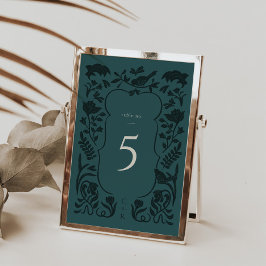 Art Deco Tafelnummer Kaart