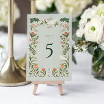 Art Deco Tafelnummer Kaart<br><div class="desc">Deze art deco Trouwtafel Nummerkaart van het Adaline Collectie is voorzien van alle handgetekende, art deco-stijl bloemen. Creëer een prachtige eerste indruk voor uw bruiloftsgasten! Personaliseer het eenvoudig en snel met uw gegevens. Druk op de knop 'aanpassen' om de stijl en plaatsing van de tekst verder te rangschikken en op...</div>