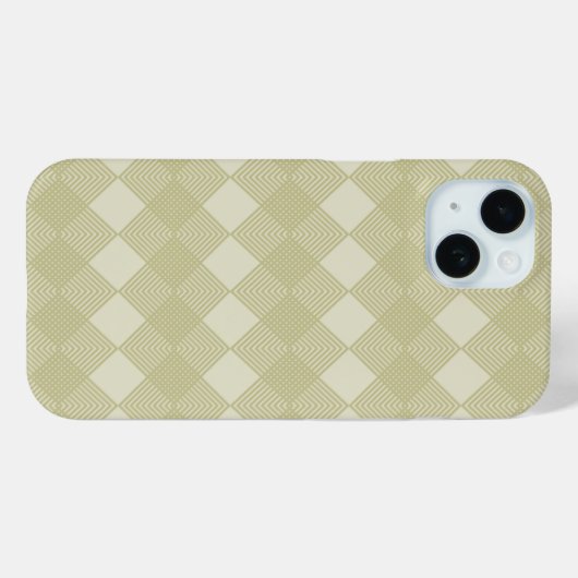 Art Deco Tan Diamonds Circuit Pattern Case-Mate iPhone Case (Achterkant (horizontaal))