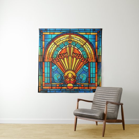Art Deco Tapestry Wandkleed (In situ)