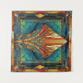Art Deco Tapijt Wandkleed (Voorkant (horizontaal))