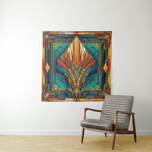 Art Deco Tapijt Wandkleed (In situ)