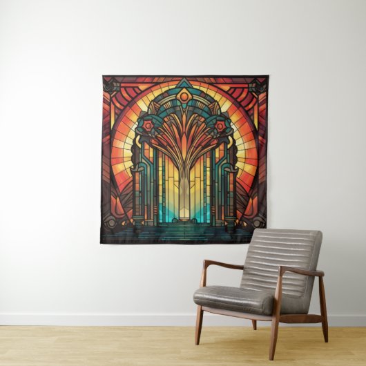 Art Deco Tapijt Wandkleed (In situ)