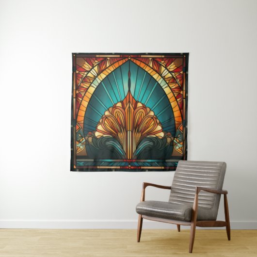 Art Deco Tapijt Wandkleed (In situ)