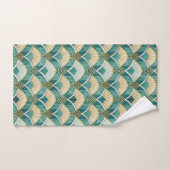 Art Deco Teal Fan Bad Handdoek (Handdoek)