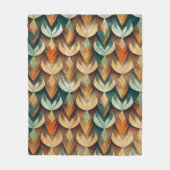 Art Deco Teal & Gold Geometric Pattern (10) Fleece Deken (Voorkant)