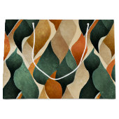 Art Deco Teal & Gold Geometric Pattern (4) Groot Cadeauzakje (Voorkant)