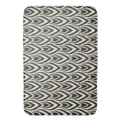 Art Deco Teardrop Black, Gold, White Tiled Badmat (Voorkant Verticaal)