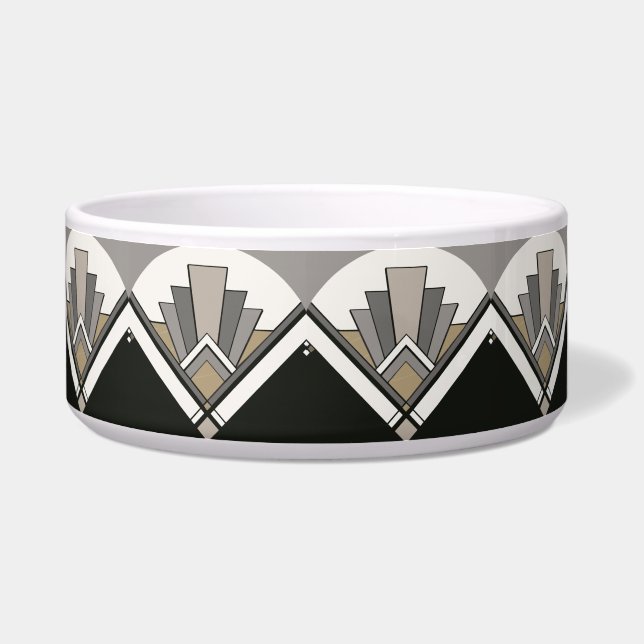 Art Deco Tegel Hond Kom (Rechts)