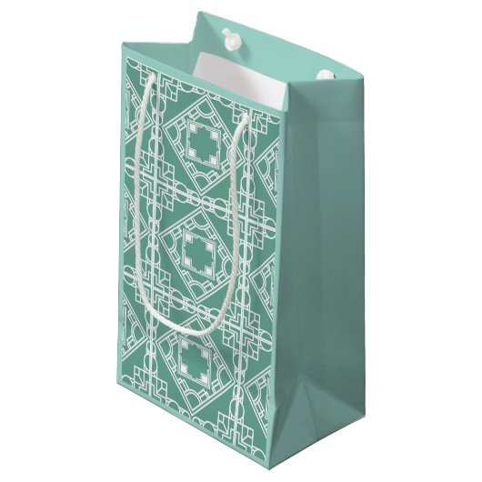 Art Deco Tegel Klein Cadeauzakje (Voorkant Gekanteld)