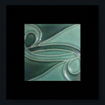 Art Deco Tegel Pattern Matte Donkergroen Poster<br><div class="desc">Deze  deco-tegels Shows een vroege 20e eeuw blik met een donkergroene matte afwerking.</div>