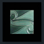 Art Deco Tegel Pattern Matte Donkergroen Poster<br><div class="desc">Deze  deco-tegels Shows een vroege 20e eeuw blik met een donkergroene matte afwerking.</div>