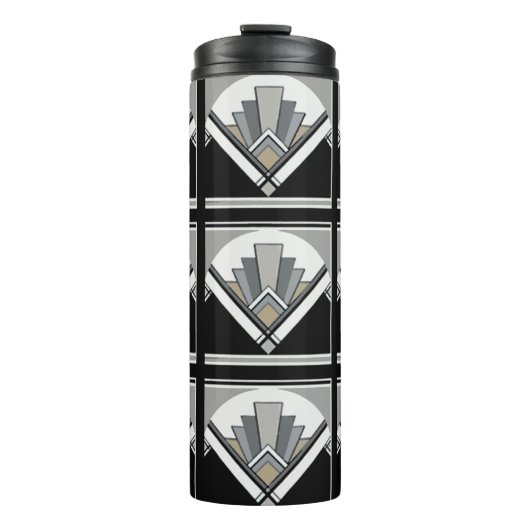 Art Deco Tegel Thermokop Thermosbeker (Voorkant)