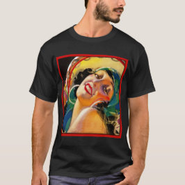 Art deco tekening van een flapper t-shirt
