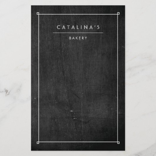 Art Deco-tekst op zwart hout Flyer (Voorkant)