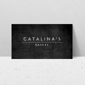 Art Deco-tekst op zwart hout Visitekaartje