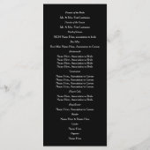 Art Deco Tekst Trouwprogramma Programmakaart (Achterkant)