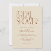 Art Deco Terracotta Rust Vrijgezellenfeest Kaart (Voorkant)