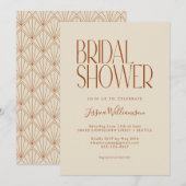 Art Deco Terracotta Rust Vrijgezellenfeest Kaart (Voorkant / Achterkant)