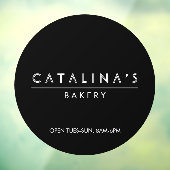 Art Deco Text Bakery, Cafe, Shop Raamsticker (Vel 3)