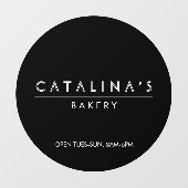 Art Deco Text Bakery, Cafe, Shop Raamsticker (Vel)