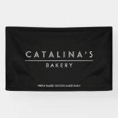 Art Deco Text Bakery, Cafe, Shop Spandoek (Horizontaal)