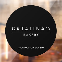Art Deco Text Bakery, Cafe, Winkel Raamsticker
