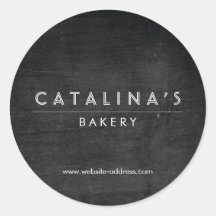 Art Deco Text on Black Wood Bakery, Food