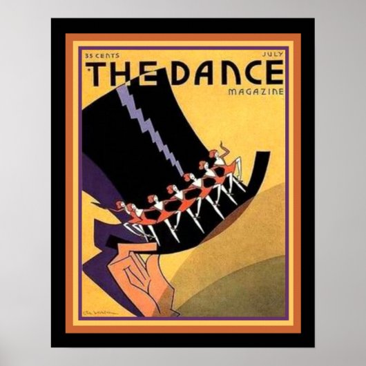 Art Deco "The Dance" Hoesje (jaren 1920) 16 x 20 Poster (Voorkant)