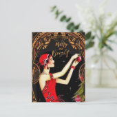 Art Deco the Halls Briefkaart (Staand voorkant)