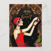 Art Deco the Halls Briefkaart (Voorkant)