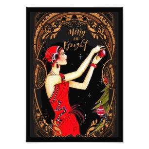 Art Deco the Halls Foto Afdruk