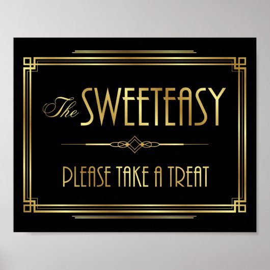Art Deco the SWEETEASY Sign Print (Voorkant)