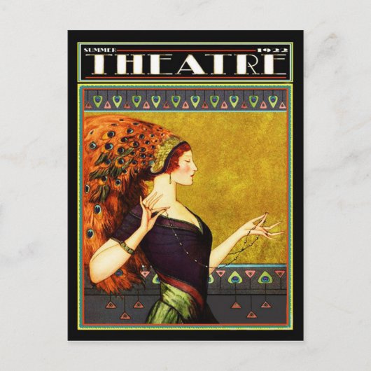 Art Deco Theater Magazine 1922 Briefkaart (Voorkant)