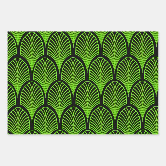 Art Deco thema geschenkverpakking voor Kerstmis Inpakpapier Vel (Voorkant)