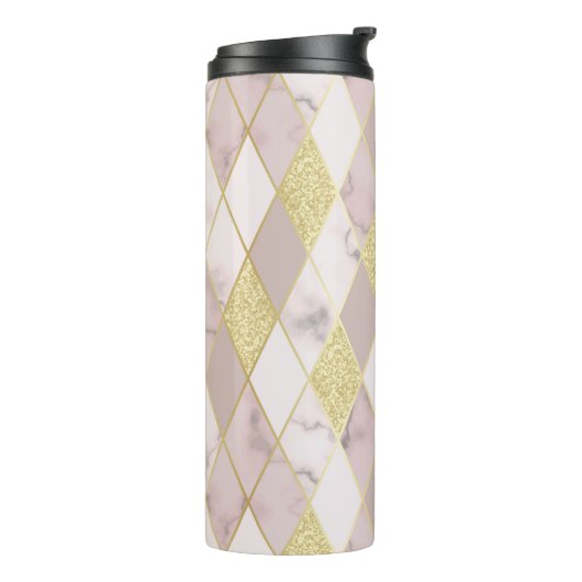 Art Deco Thermal Tumbler Thermosbeker (Gedraaid links)