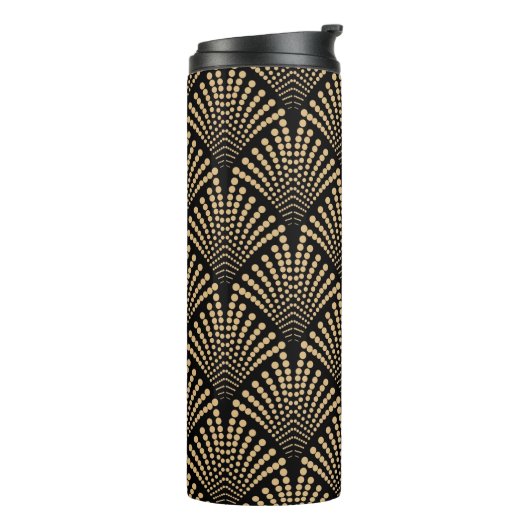 Art Deco Thermal Tumbler Thermosbeker (Gedraaid links)