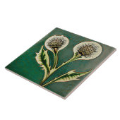 Art Deco Thistle Wall Decor Art Nouveau Ceramic Ti Tegeltje (Zijkant)