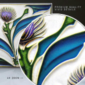 Art Deco Thistle Wall Decor Art Nouveau Keramische Tegeltje