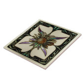 Art Deco Thistle Wall Decor Art Nouveau Tegeltje (Zijkant)