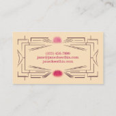 Art Deco Ticket Business Card by Elaine Leon (Achterkant)