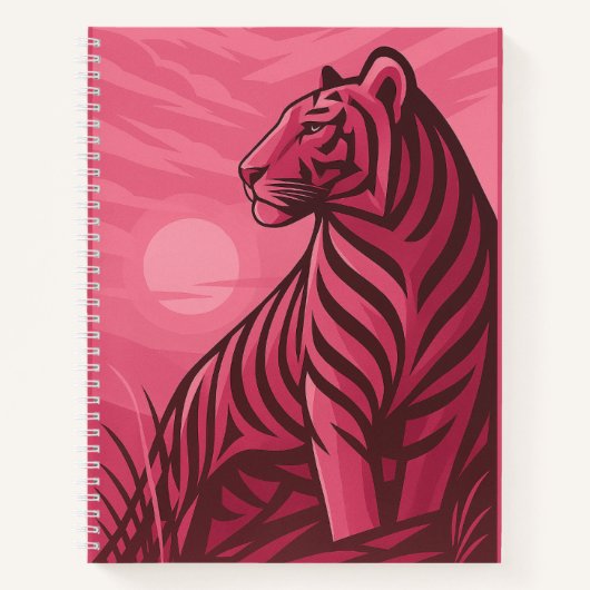 Art Deco Tiger Notitieboek (Voorkant)