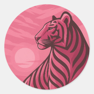 Art Deco Tiger Sticker